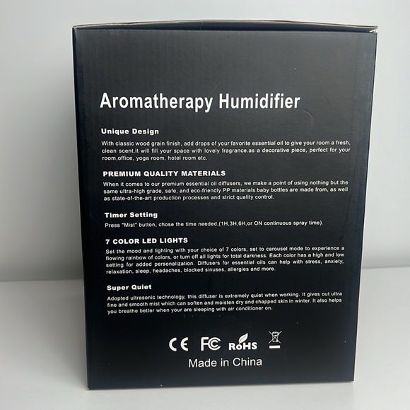 NIB Essential Oil Diffuser, Wood Grain, Ultrasonic Aromatherapy 500ml - Picture 4 of 11